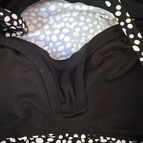 Island Escape swim top NWT size 12 black white polka dot women’s - Picture 6 of 6